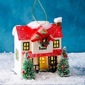 Anthropologie light up house ornament, new!